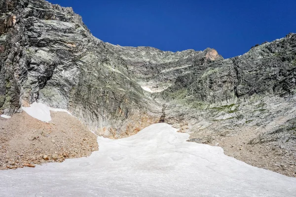 Alpské Ledovce Vyrovná Sněhovou Krajinu Pralognan Vanoise Francouzské Alpy — Stock fotografie