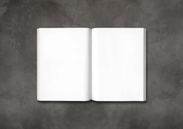 Open Book Isolated Dark Concrete Background — Stock Photo, Image