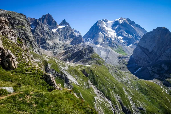 Grande Casse Paisagem Glaciar Alpina Pralognan Vanoise Alpes Franceses — Fotografia de Stock