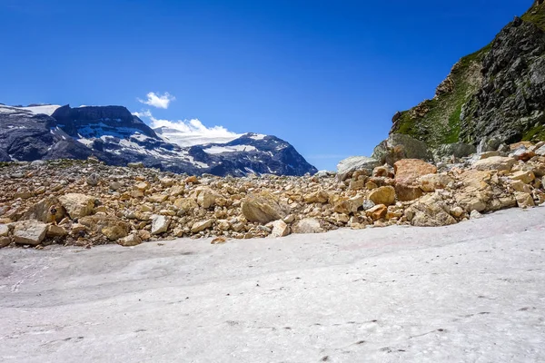 Glaciares Alpinos Nevadas Pralognan Vanoise Alpes Franceses —  Fotos de Stock