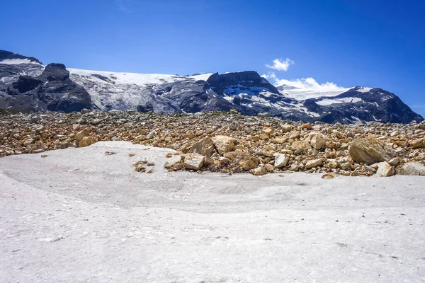 Pralognan Vanoise Deki Alp Buzulları Neves Kar Manzarası Fransız Alpleri — Stok fotoğraf