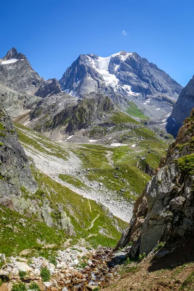 Grande Casse Paisaje Glaciar Alpino Pralognan Vanoise Alpes Franceses — Foto de Stock