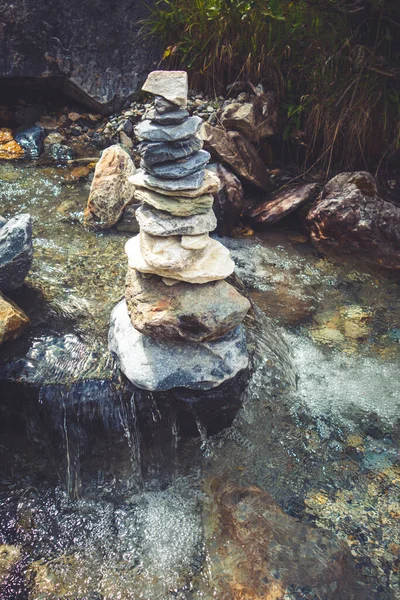 Cairn Fiume Nella Valle Del Parco Nazionale Della Vanoise Savoia — Foto Stock