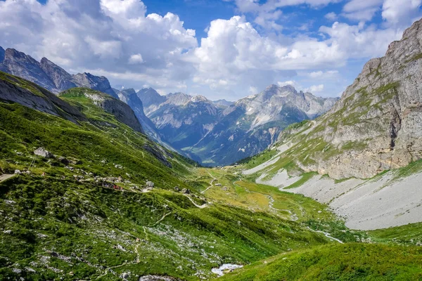 Paisagem Montanha Trilhas Para Caminhadas Parque Nacional Pralognan Vanoise Alpes — Fotografia de Stock