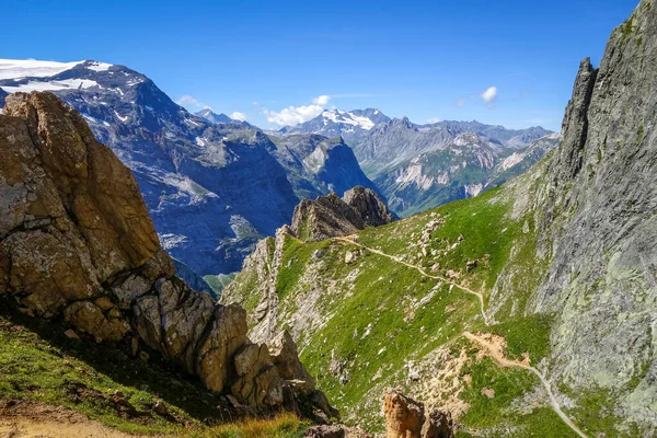 Glaciares Alpinos Montanhas Paisagem Pralognan Vanoise Alpes Franceses — Fotografia de Stock