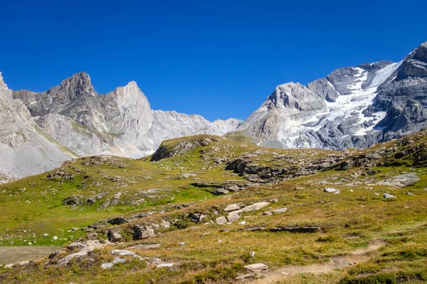 Grande Casse Paisagem Glaciar Alpina Pralognan Vanoise Alpes Franceses — Fotografia de Stock