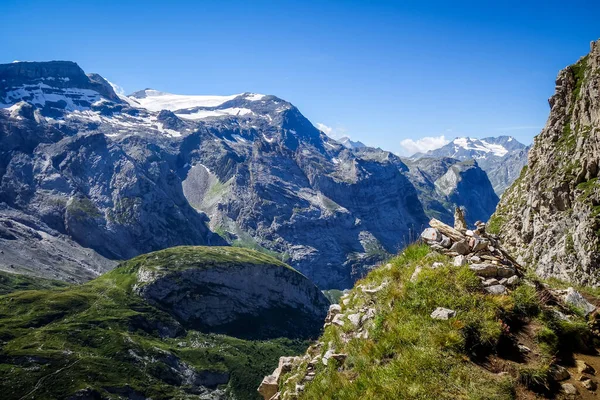 Paysage Montagneux Glaciers Alpins Pralognan Vanoise Alpes Françaises — Photo