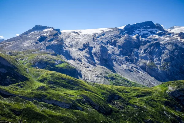 Glaciares Alpinos Montañas Paisaje Pralognan Vanoise Alpes Franceses —  Fotos de Stock