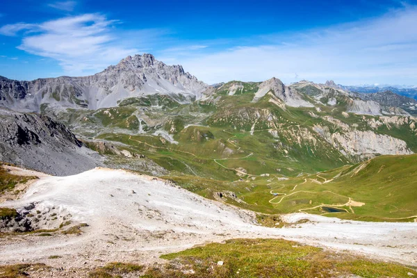 Vista Paisagem Montanhosa Cume Petit Mont Blanc Pralognan Vanoise Alpes — Fotografia de Stock