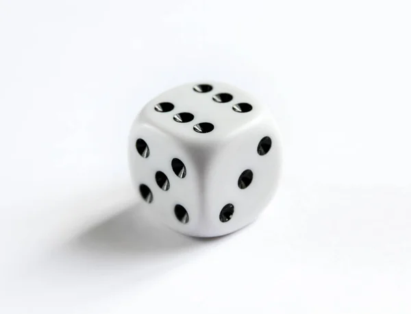 Clean Dice Isolated White Background Top View — Stock Photo, Image