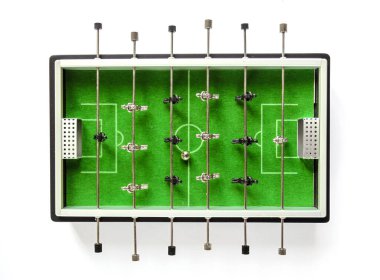 Bebek ayaklı yeşil masa beyaz arkaplanda izole edildi