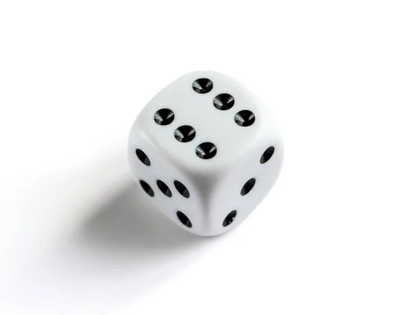 Clean Dice Isolated White Background Top View — Stock Photo, Image