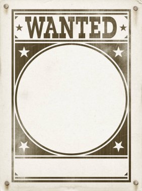 Boş Aranıyor posteri. Eski parşömen üzerinde vintage tasarımı