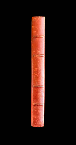 Old Vintage Book Spine Isolated Black Background — Stock Photo, Image