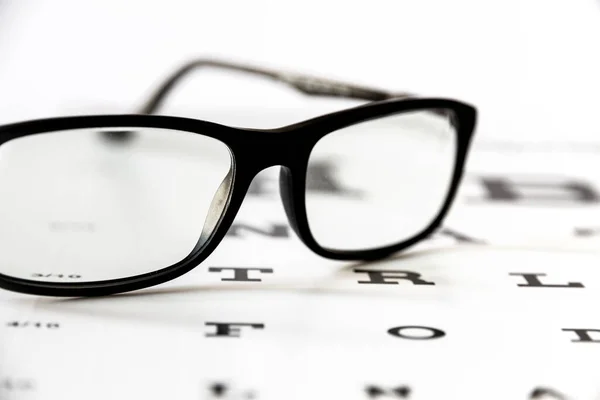 Gafas Carta Los Ojos Fondo Del Dispositivo Óptico —  Fotos de Stock