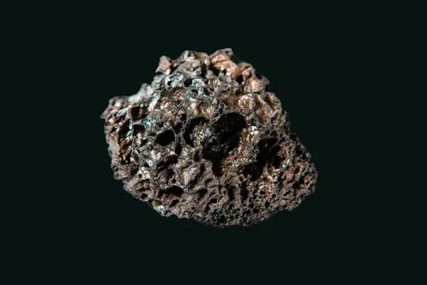 Roccia Lavica Isolata Fondo Nero — Foto Stock