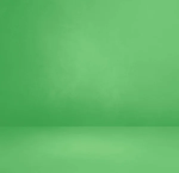 Grön Betong Interiör Bakgrund Tomma Mallar Scen — Stockfoto