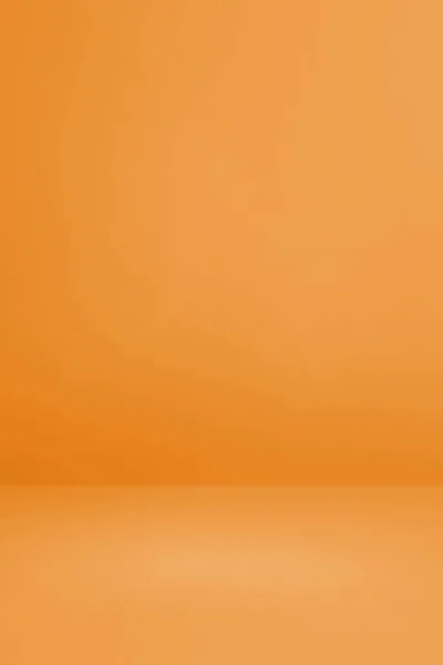 オレンジコンクリートインテリアの背景 空のテンプレートシーン — ストック写真