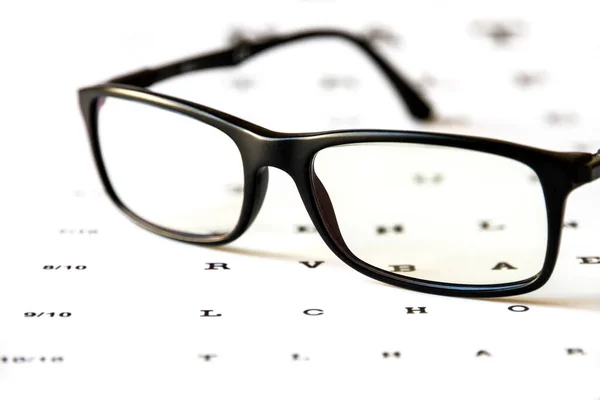 Окуляри Діаграмі Очей Фонове Зображення Оптичного Пристрою — стокове фото