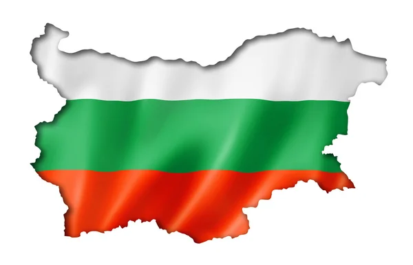 Bulgaarse vlag kaart — Stockfoto