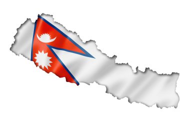 Nepal bayrağı Haritası