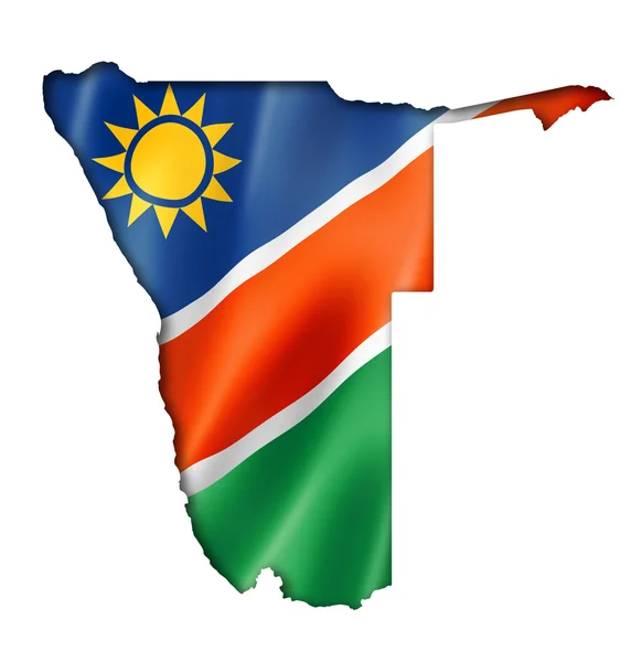 Mapa de bandera de Namibia —  Fotos de Stock