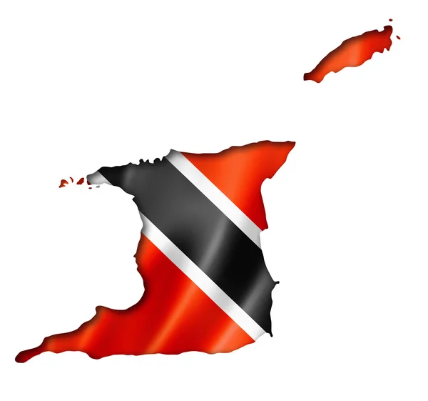 Mapa da bandeira de Trinidad e Tobago — Fotografia de Stock