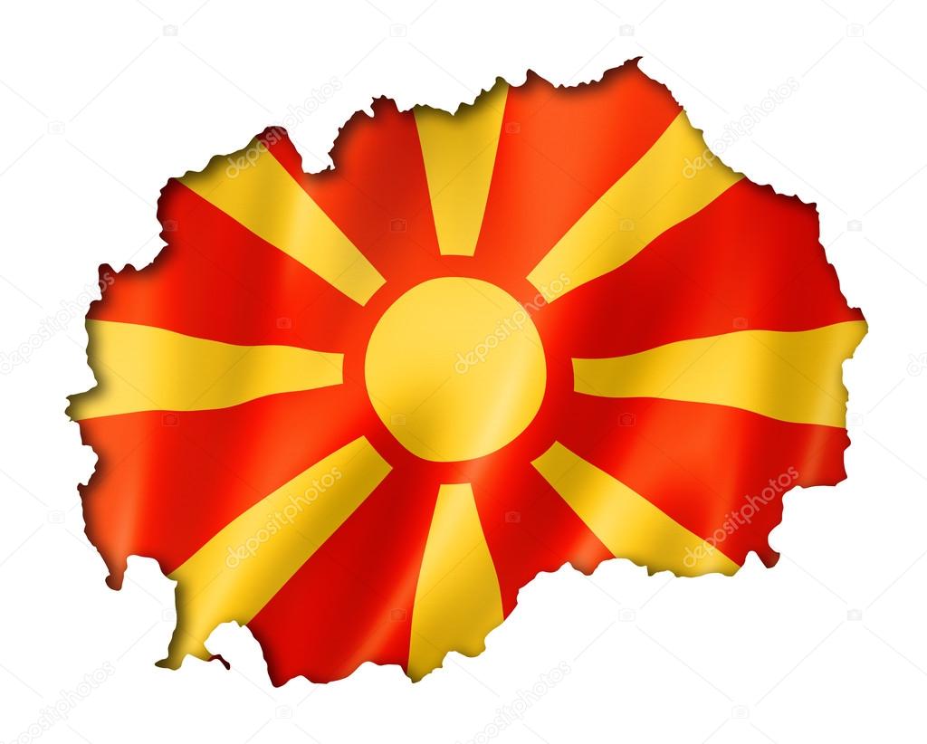 Macedonian flag map
