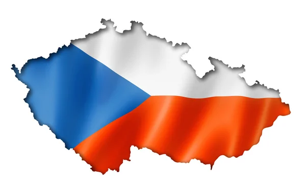 Czech flag map — Stock Photo, Image