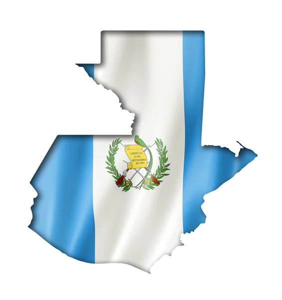 과테말라 국기 지도 — 스톡 사진