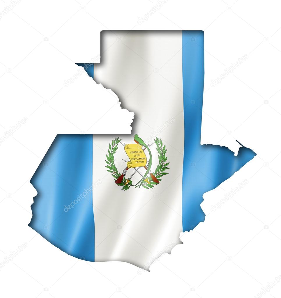 Guatemalan flag map Stock Photo by ©daboost 53307749