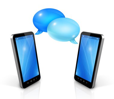 konuşma balonları ve cep telefonları