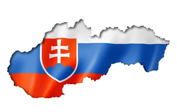 Slovakian flag map — Stock Photo, Image