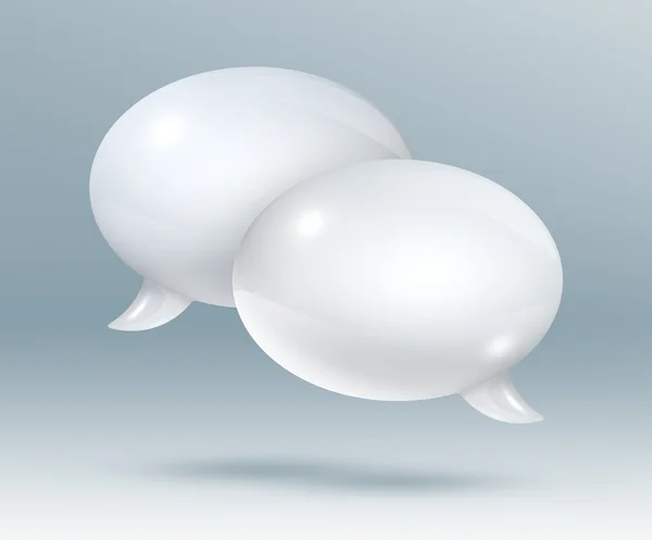 Beyaz konuşma balonları — Stok fotoğraf