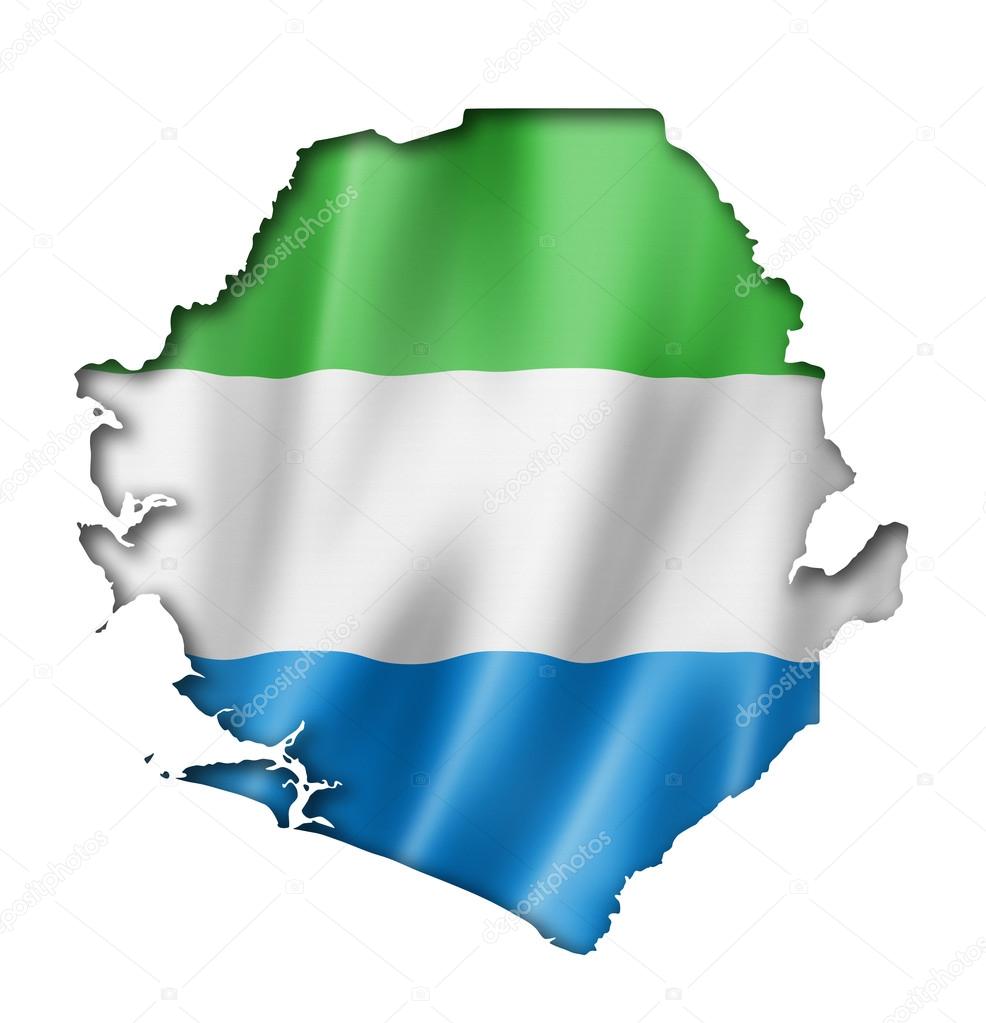 Sierra Leone flag map