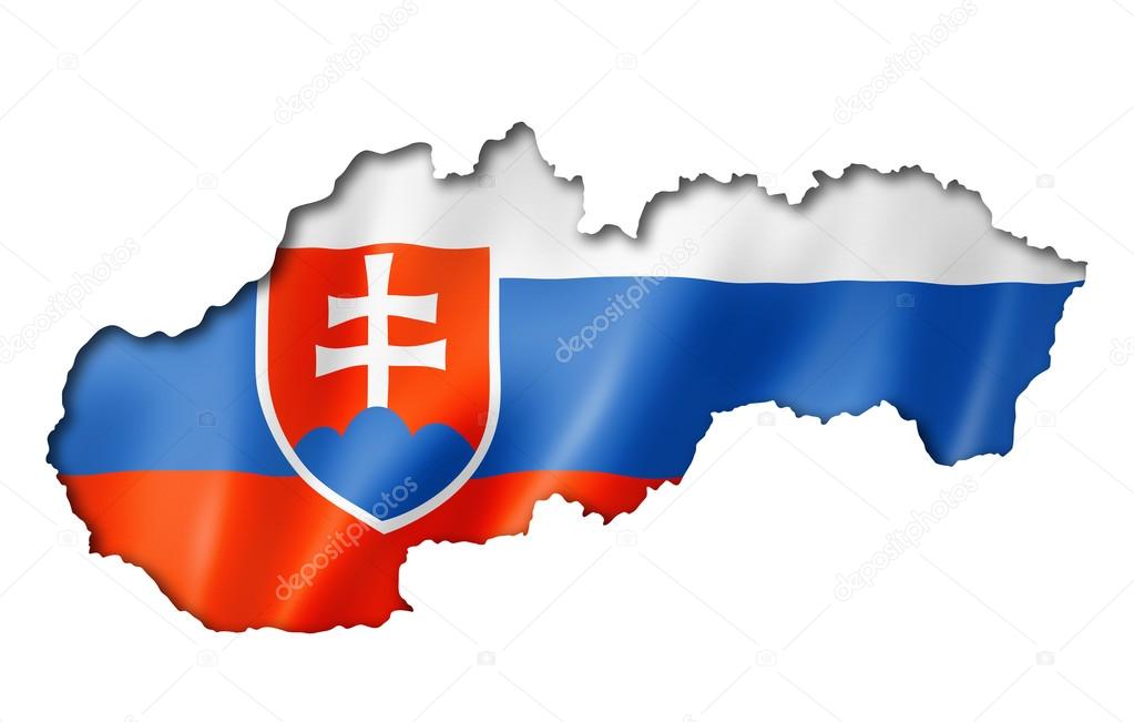 Slovakian flag map