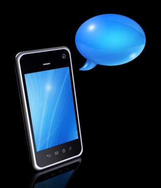 konuşma balonları ve cep telefonu