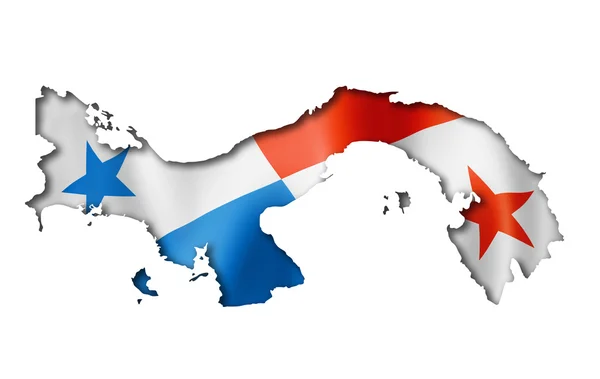 Panamanian flag map — Stock Photo, Image
