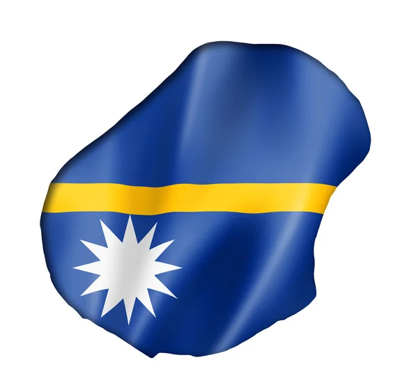Mapa vlajka Nauru — Stock fotografie