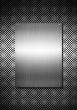 Gümüş Metal doku plaka vida ile