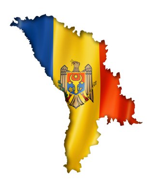 Moldova bayrak harita