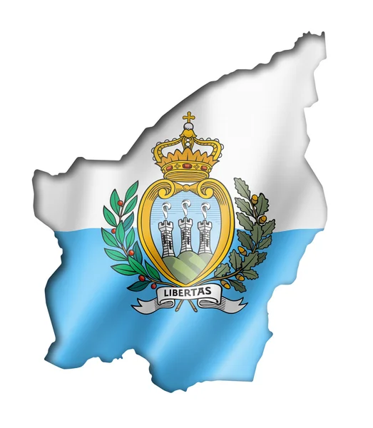 San Marino flag map — Stock Photo, Image