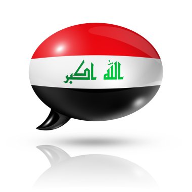 Irak bayrağı konuşma balonu