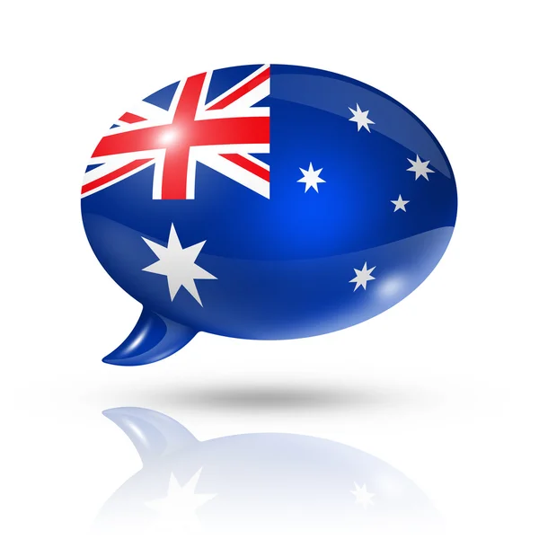 Australian flag speech bubble — Stock Photo, Image