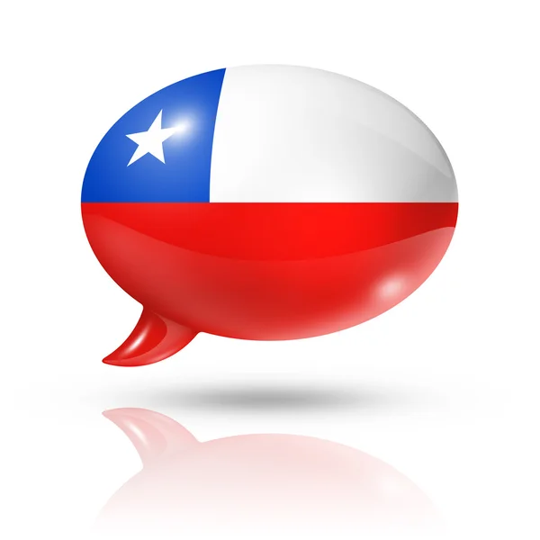 Chilean flag speech bubble — Stock Photo, Image