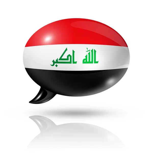 Iraqi flag speech bubble — Stock Photo, Image