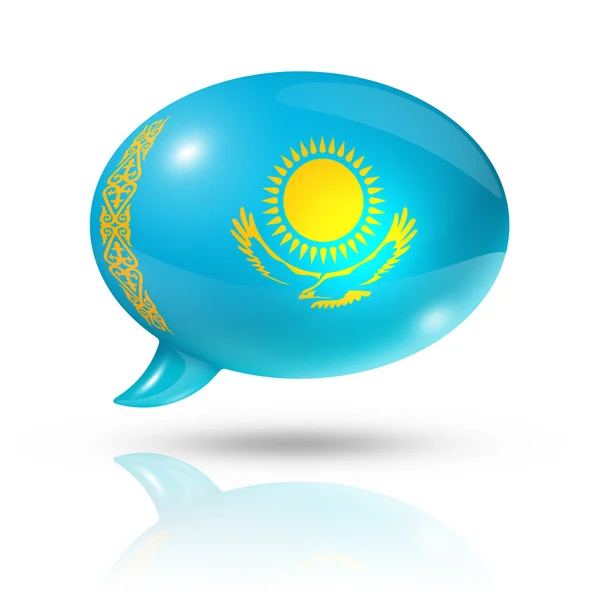 Kazakhstan flag speech bubble — Stock Photo, Image