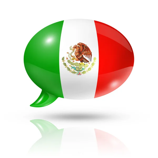 Meksika bayrağı konuşma balonu — Stok fotoğraf