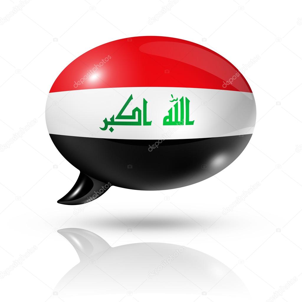 Iraqi flag speech bubble