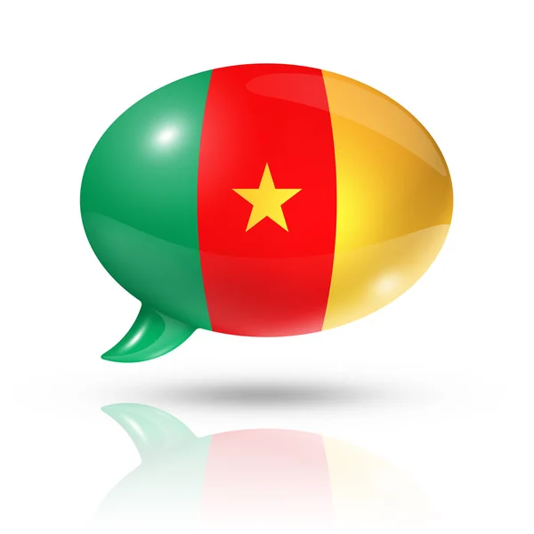 Cameroonian flag speech bubble — Stock Photo, Image